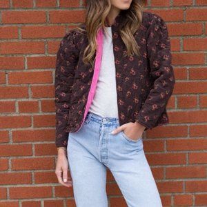 SOMETHING NAVY Reversible Quilted Jacket